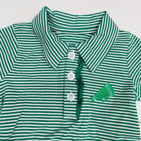 NWT Itsy Bitsy 18M Football Polo Dress in Green Stripes - Picture 3 of 3